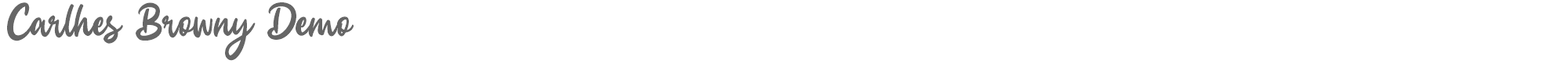Sample characters Carlhes Browny Font